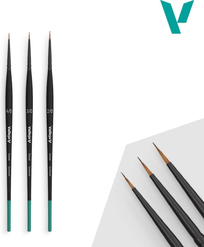 Vallejo Hobbypenseel - B02990 Definition Set - Penselen - Size 4/0 - 3/0 - 2/0 Penseel
