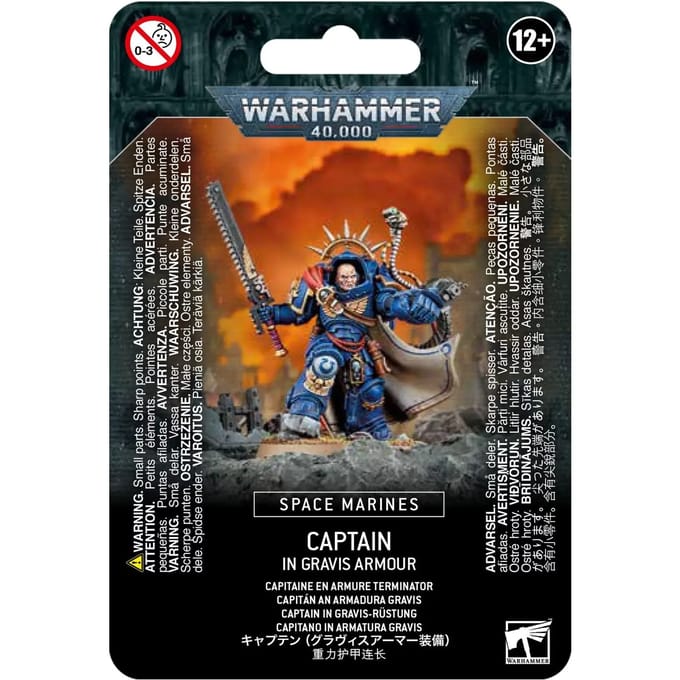 25-delig beeldje Games Workshop Warhammer 40k - Space Marine Primaris Captain in Gravis Armour