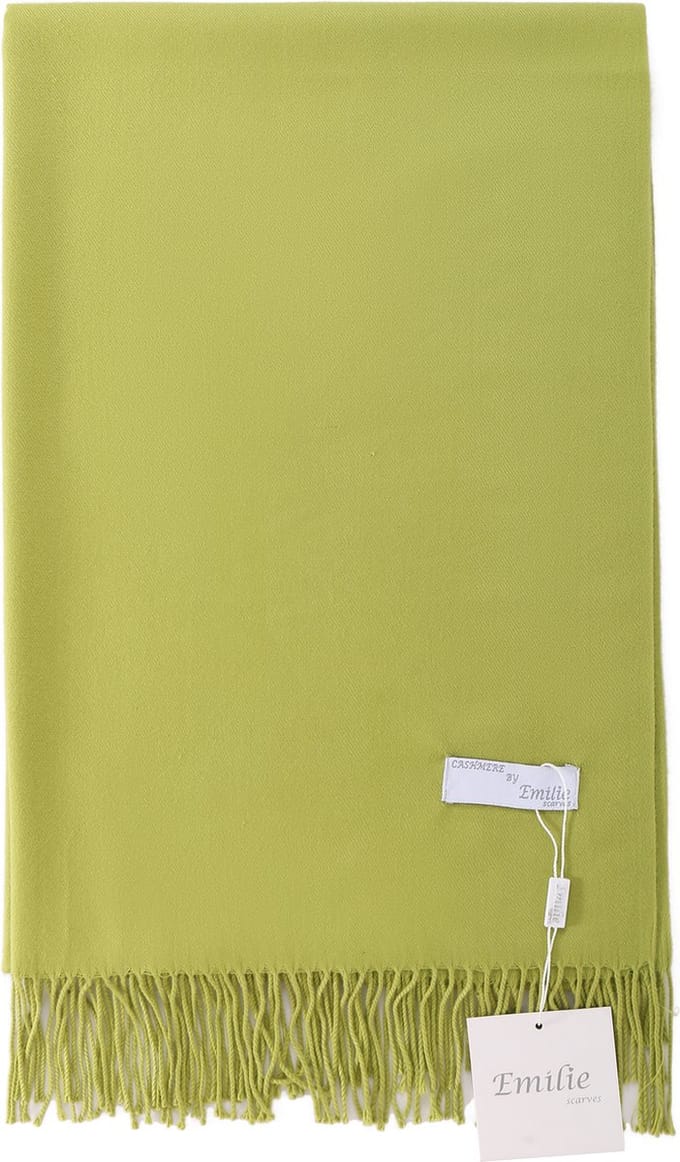 Emilie scarves - sjaal - omslagdoek - pashmina - appelgroen