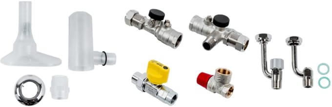 Wolf Aansluit-Set combiketels AP incl. KFE-kraan en therm. beveiliging, 2072345
