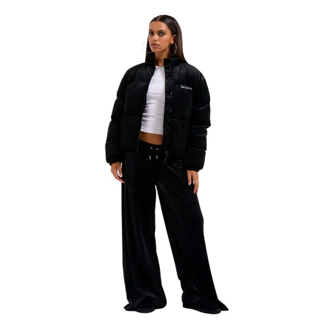 Juicy Couture Margo Juicy Velour Puffa Jacket ZWART - Maat L