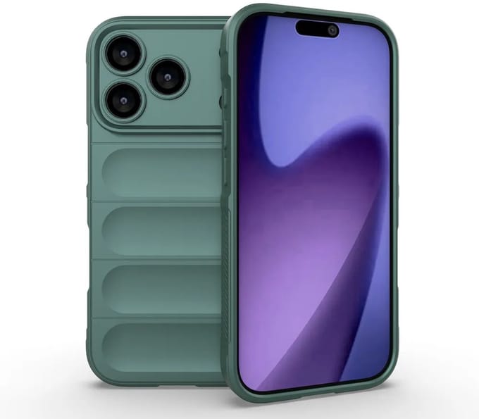 MobyDefend Hoesje - Geschikt voor iPhone 17 Pro - TPU Gripcase - Groen