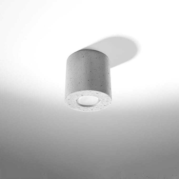 Sollux Lighting Plafondlamp Orbis - GU10 - grijs - concreet - 10x10x10cm