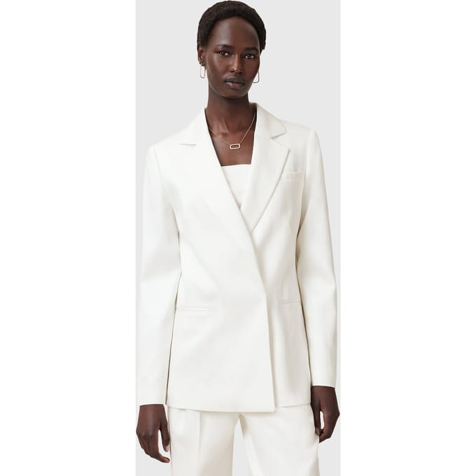 AllSaints Bonnie Blazer White Größe: 2 | Blazer Outlet | Damen | Weiß