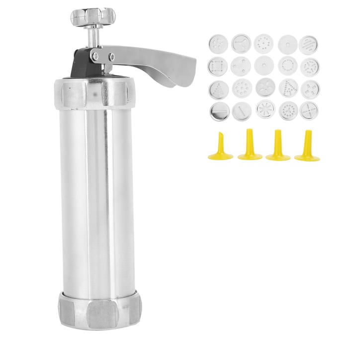 Koekjespers Maker Koekjesvorm Pistool Kit DIY Maken Decoreren Machine Bakgereedschap gray