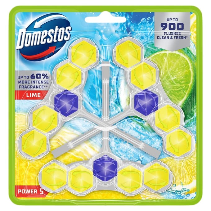 Pierre pour cuvette de WC Domestos P5 Citron vert 3x50g