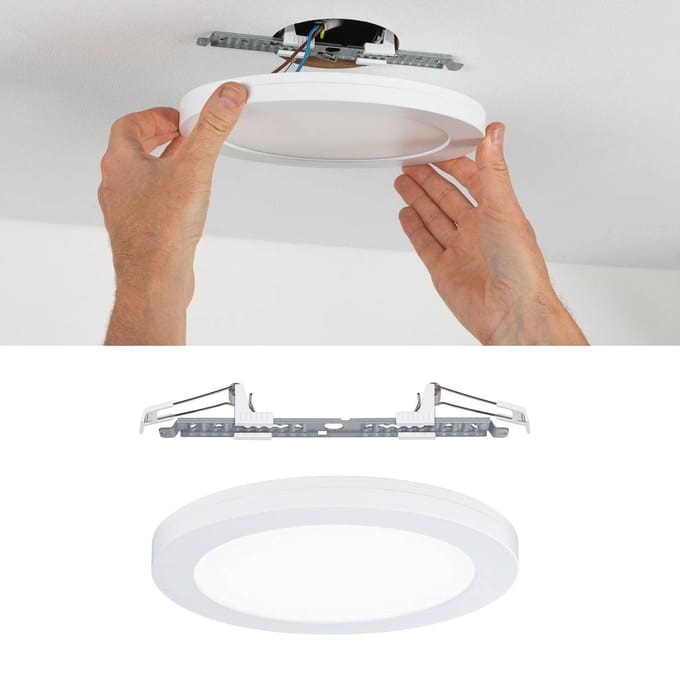 LED-inbouwpaneel 2in1 Cover-it rond 225 mm 16,5W 1200lm 4000K Wit mat