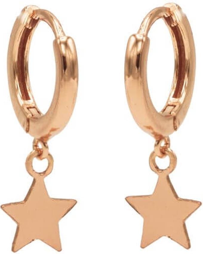 Karma Oorringen Hinged Hoops Star Rosé