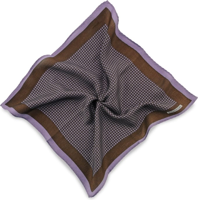 We Love Ties - Pochets - Pochet Pied-de-Poule - bruin / lila