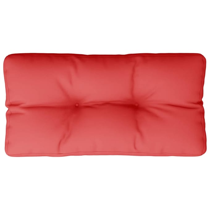 vidaXL - Palletkussen - 70x40x12 - cm - stof - rood