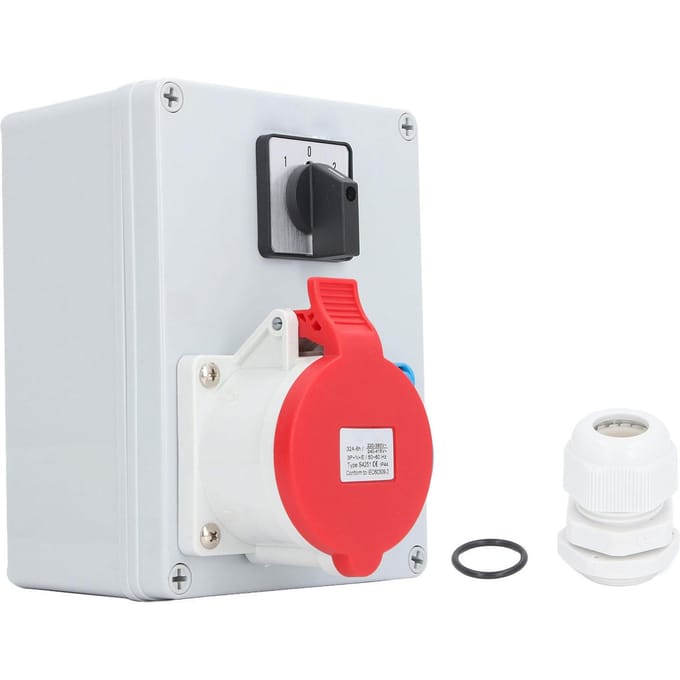 CEE Wandcontactdoos Stroomverdelerkast 5P 32A 16A Hoofdschakelaar IP44 Waterdicht voor Bouw