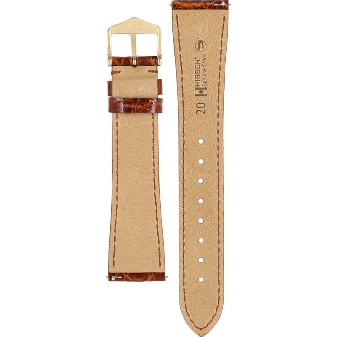 Hirsch 18920870-1-20 Genuine Croco Horlogeband