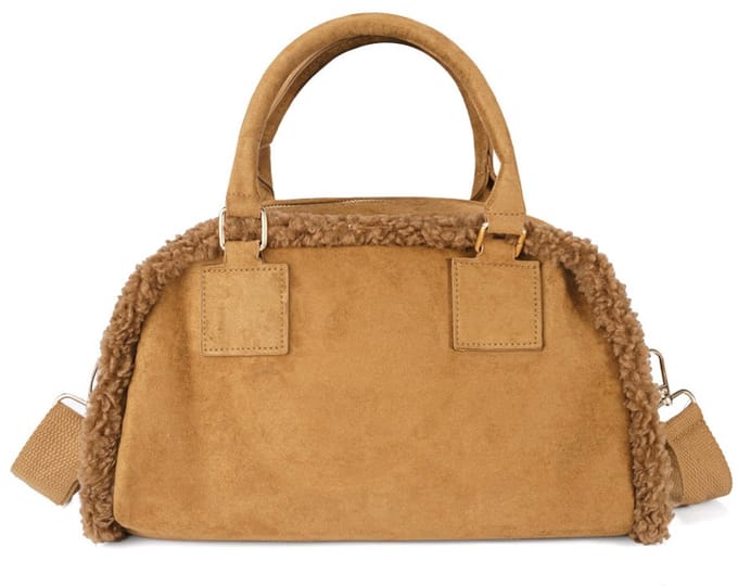 Schoudertas met teddy details