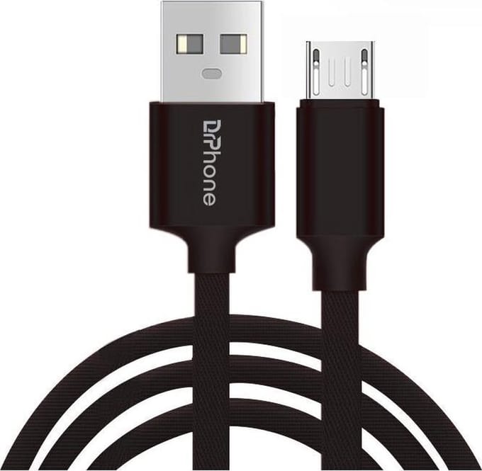 DrPhone HybridX - 2 Meter Kabel - Data + Opladen - Playstation 4 - MICRO USB - Oplaadkabel - Zwart