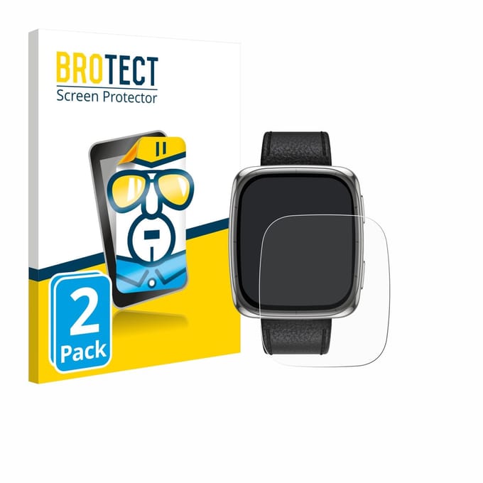 BROTECT - Screenprotector voor Amazfit Active 2 (rechthoekig) - Folie Beschermfolie transparant 2 Stuks