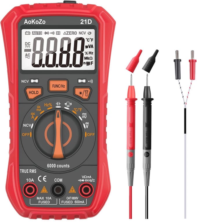 Digitale Multimeter 6000 Tellingen met TRUE RMS en Automatisch Bereik