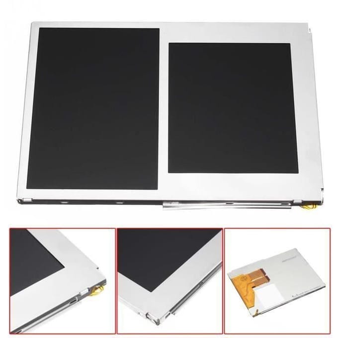 NEUFU Vervang het onderste LCD-scherm TOP & BODEM vervanging voor Nintendo 2DS