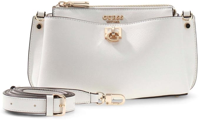 GUESS schoudertas Bianca Mini Crossbody White wit