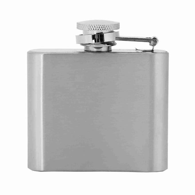 Draagbare Roestvrijstalen Wijn Whiskey Fles Elegante Alcoholfles Container met Trechter 2oz white