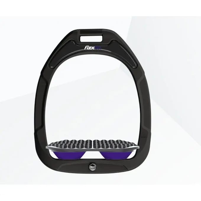 Endurance stijgbeugels Zwart/Grijs/Paarse Flex-On Green Composite