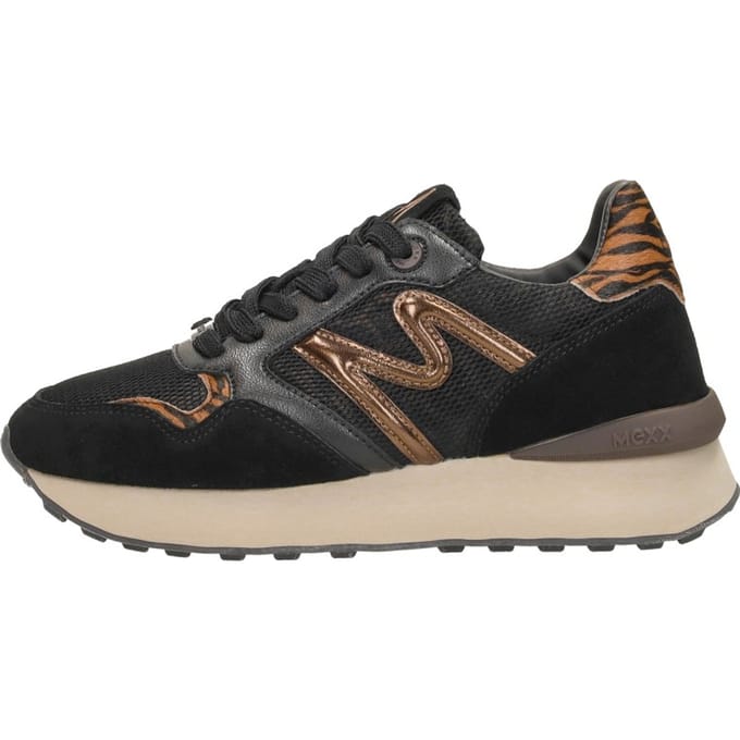 Mexx Sneaker Juju Humper Dierenprint Zwart Dames - Maat 42