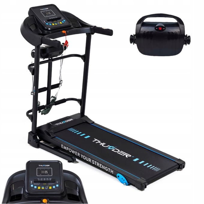 THUNDER Loopband - Opvouwbaar - 12,8 km/u - 3 hellingsniveaus - Met massageapparaat - THUNDER G8000-D