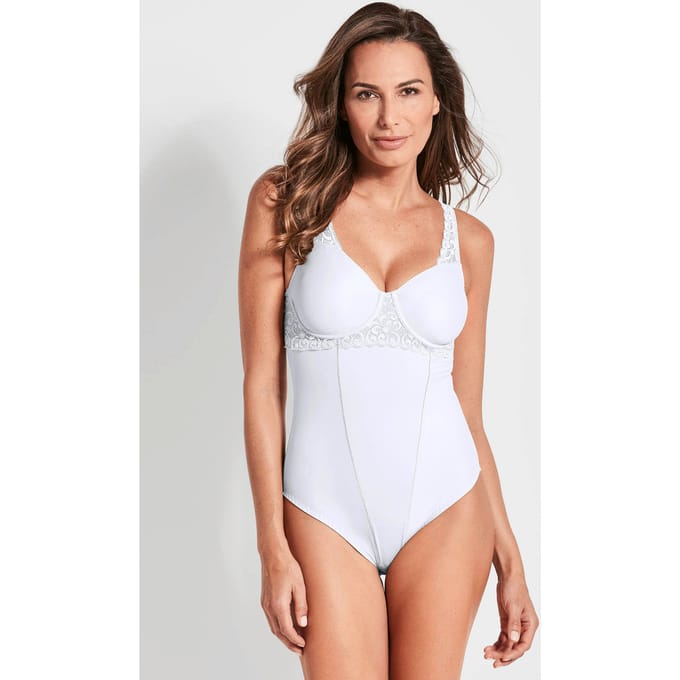 Corrigerende minimizer-body met beugels - wit - Gr. 75 E van Goldner Fashion