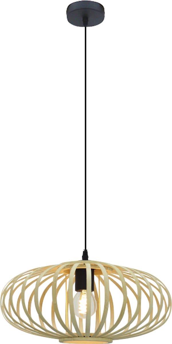 Olucia - LIEVE - Hanglamp - Bruin / Zwart - Vorm: Rond