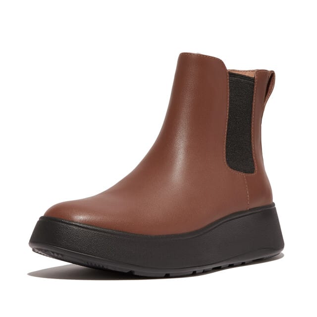 FitFlop F-Mode Leather Flatform Chelsea Boots BRUIN - Maat 36