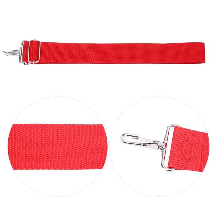 WG02 Polyester Nylon Verstelbare Afrikaanse Trommelriem Rode Snaredrum Riem met Metalen Haak red