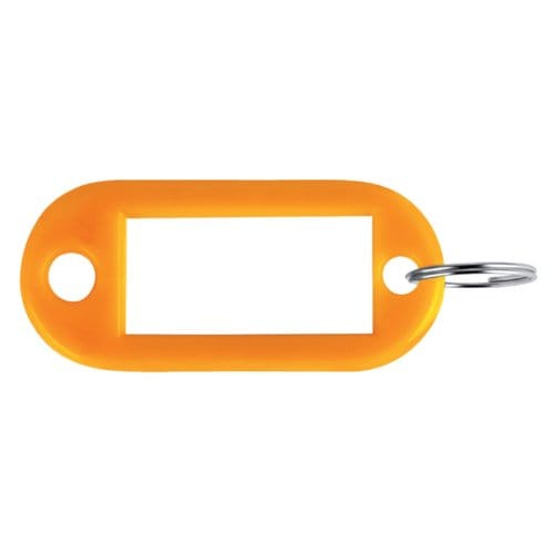 Sleutellabel pavo kunststof oranje 100 stuks