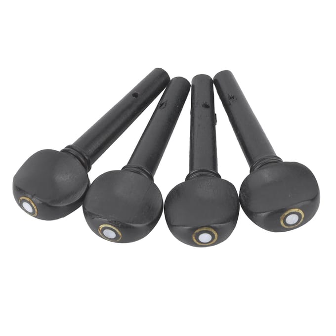 4 Stuks Kwaliteit Vioolsnaren Schacht Stemknoppen Accessoires Ebbenhout Massief Hout(voor 1/4 viool) black
