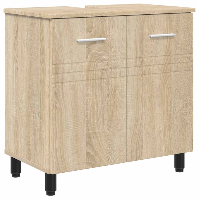 vidaXL - Badkamer - vaniteitsunit - Sonoma - Eiken - 60 - x - 35 - x - 60 - cm