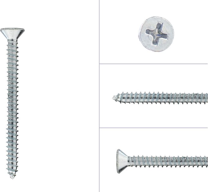 Wovar Zelftappers Verzinkt 4.2 x 25 mm | 200 Stuks | Zelftappende schroeven