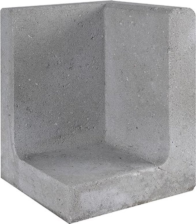 L-element hoek grijs 30x30x40 cm