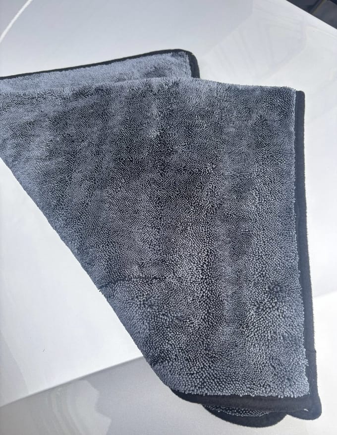 KENOTEK - Droogdoek - Grey With Black Edge - 50x70cm - 600GSM.