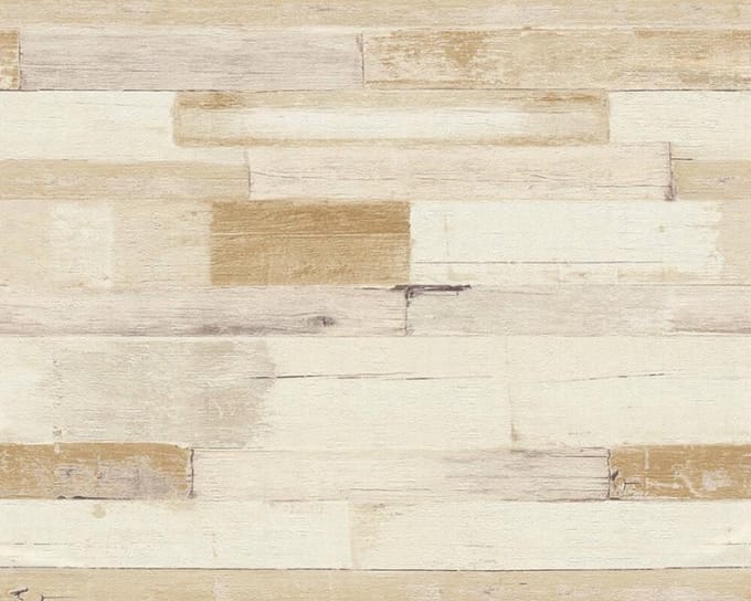 HORIZONTAAL SLOOPHOUT BEHANG - Bruin Creme Grijs - AS Creation Il Decoro