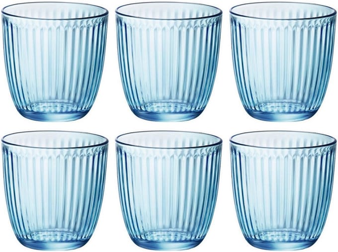 Bormioli Rocco Waterglazen Line - Blauw - 290 ml - 6 stuks