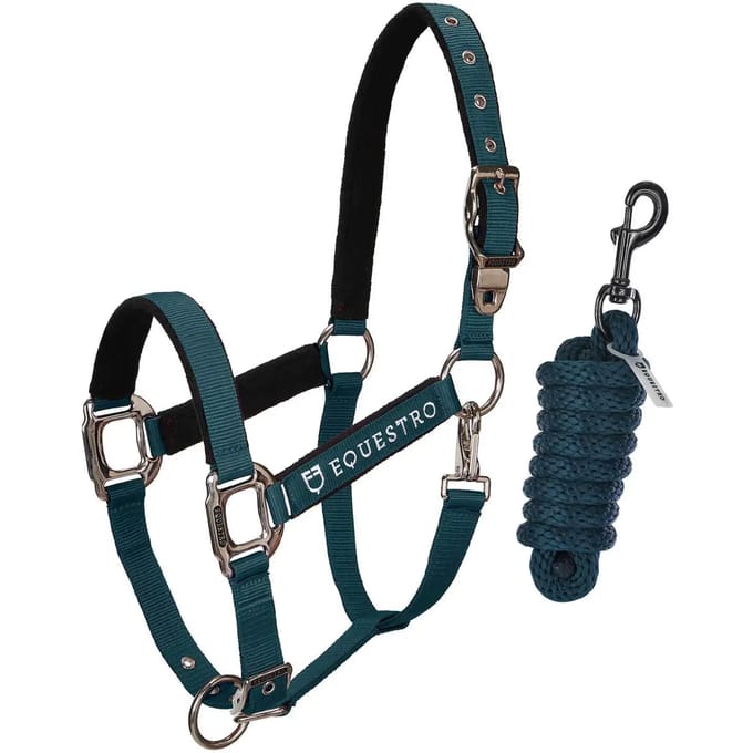 Halsband voor paarden met lengte Equestro Modello Shiny Fittings