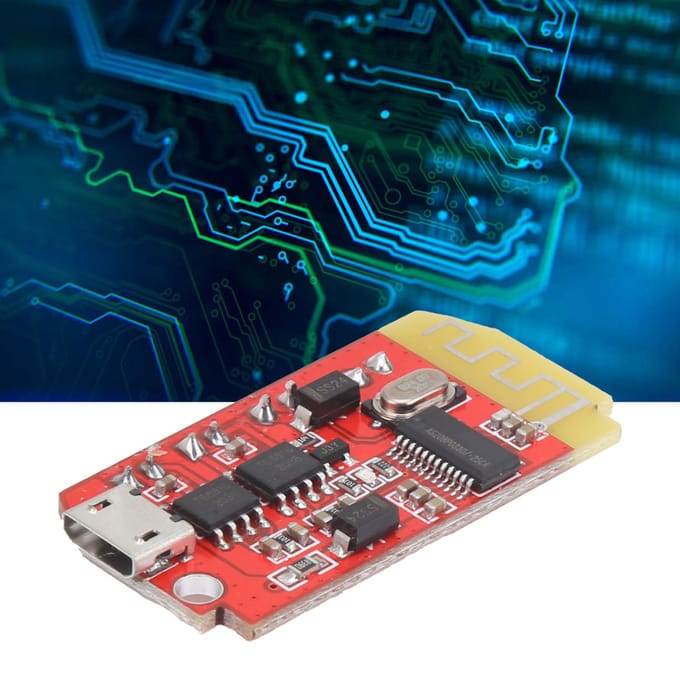 Stereo Eindversterker Module Bluetooth 4.2 5W+5W Audio AMP Board met USB Oplaadpoort