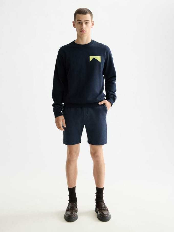 Scotch & Soda Front + Back Artwork Sweatshirt Sky Captain Taglia: XXL | Maglioni a maglia Outlet | Uomo