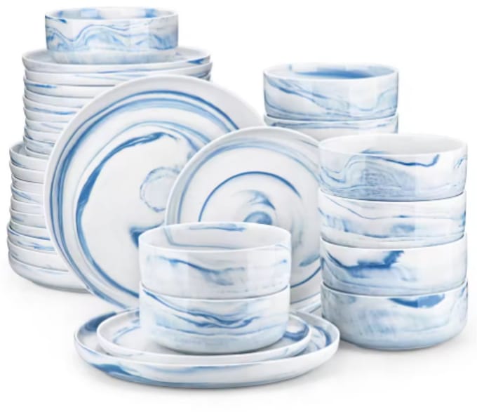 Dynastic Dinerborden – 12 persoons – 36 delig – Keramisch – Serviesset – Breakfast Plates