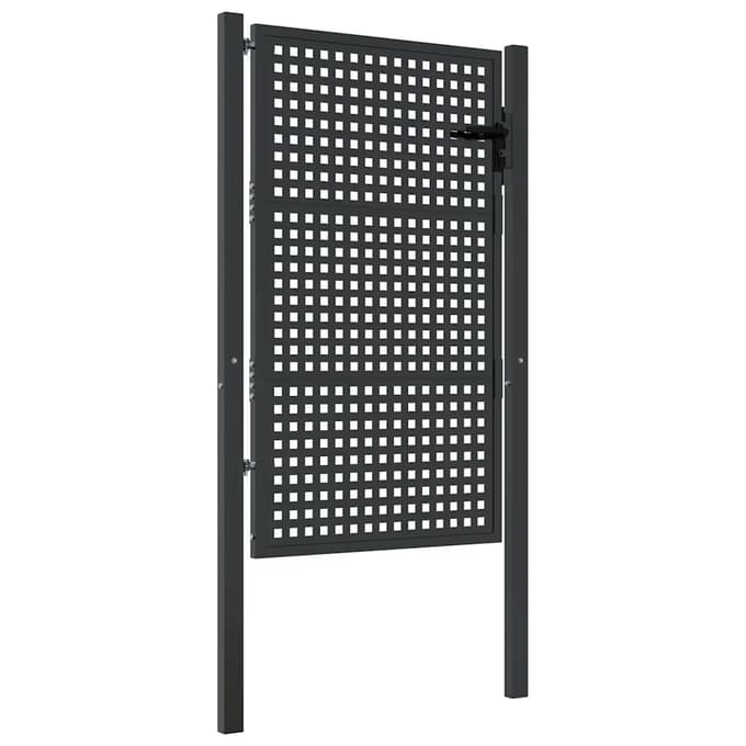 Vidaxl Portail de Jardin, Anthracite, 105X200 Cm, Acier