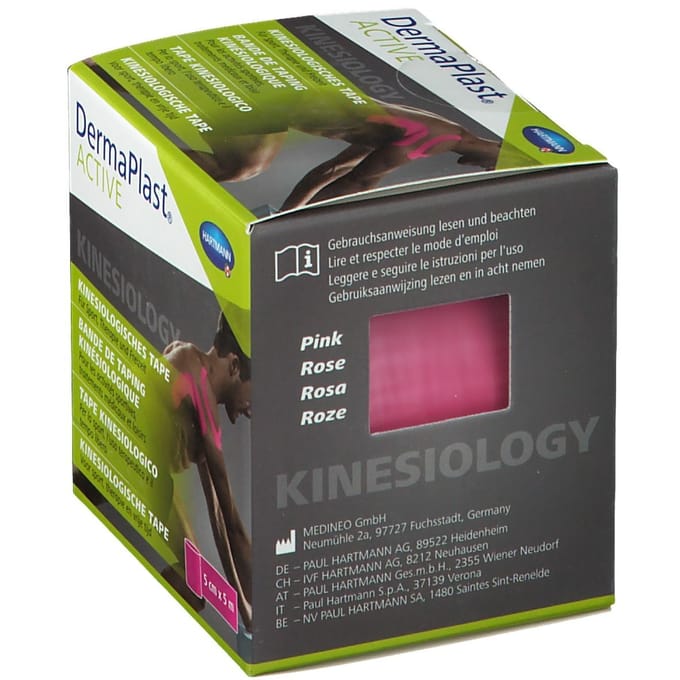 Hartmann Dermaplast Active Kinesio Tape Roze 5cm x 5m 5220420 1 Verband