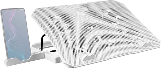 DD® Laptop Cooler - Laptop Standaard - Laptopkoeler - 33x3x25cm - Wit