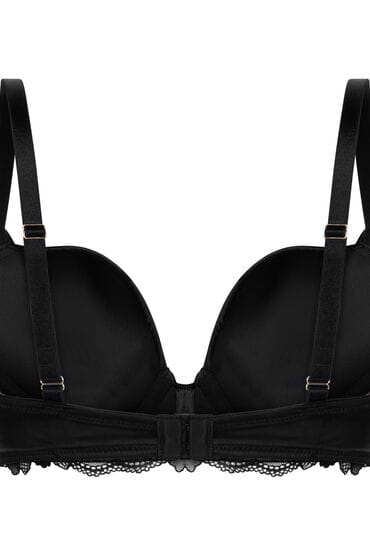 Hunkemöller Voorgevormde push-up longline beugel bh Avela Zwart
