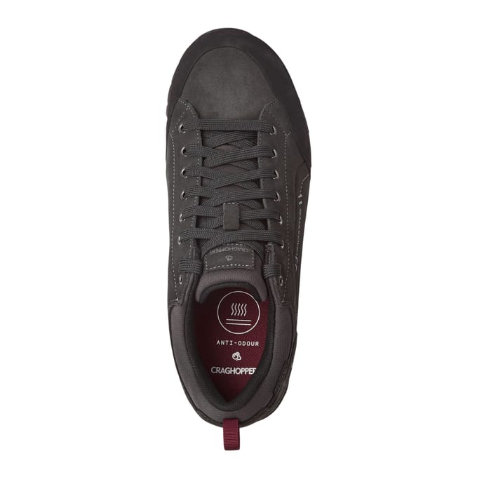 Craghoppers Heren Onega 2 Leren Sneakers (Zwart Peper)