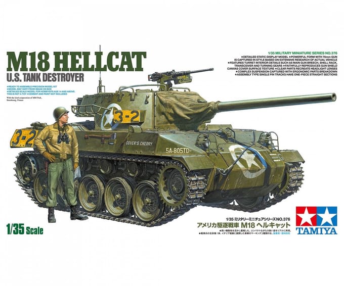 Tamiya Modelbouwpakket Militaire voertuigen - 35376 U.S. Tank Destroyer M18 Hellcat Plastic - 1:35 - Modelbouw