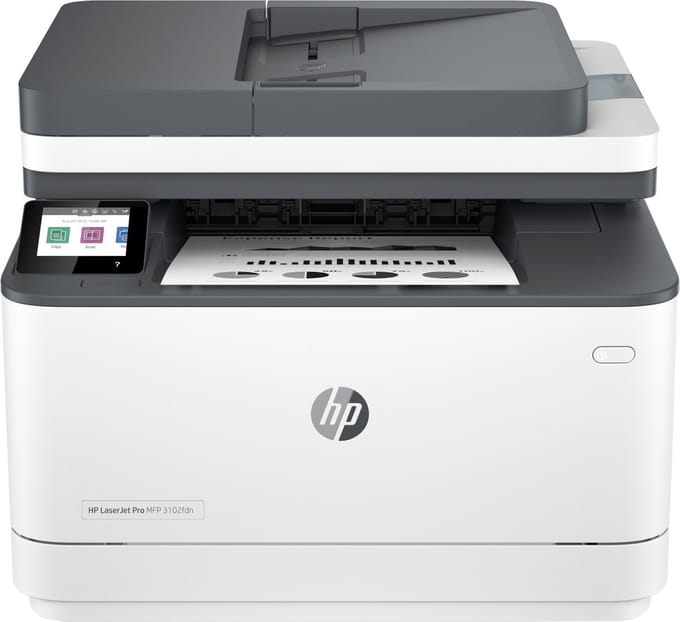 HP LaserJet Pro 3102fdn Multifunction Zwart-wit Printer, Alleen Ethernet; Kopieerapparaat, scanner