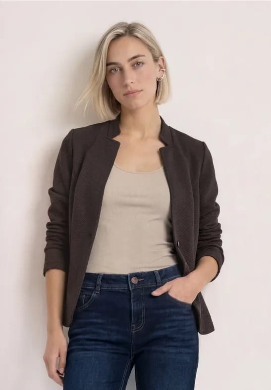 Blazer met reverskraag en structuur
